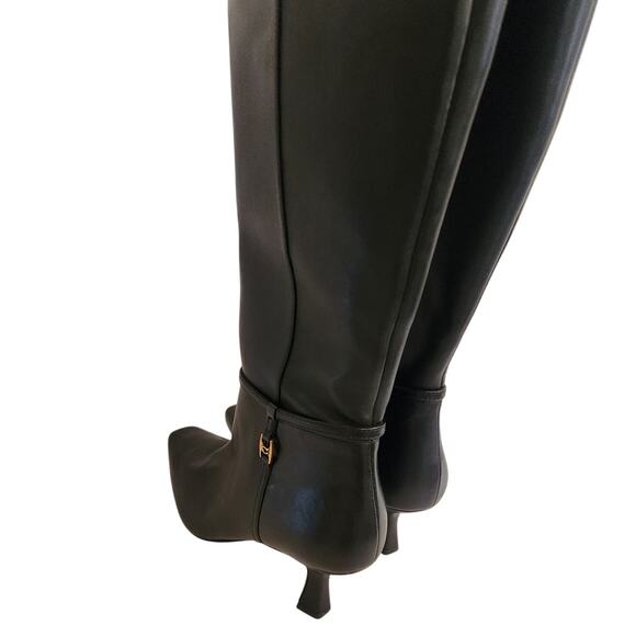 NIB Coach Raquel Sue Knee High Leather Boots Kitten Heel Black 8B - Picture 8 of 10